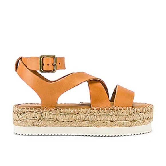 SOLUDOS Anthropologie Olympia Espadrille Flatphorm platform Sandal Tan Size 9.5 - Picture 9 of 12